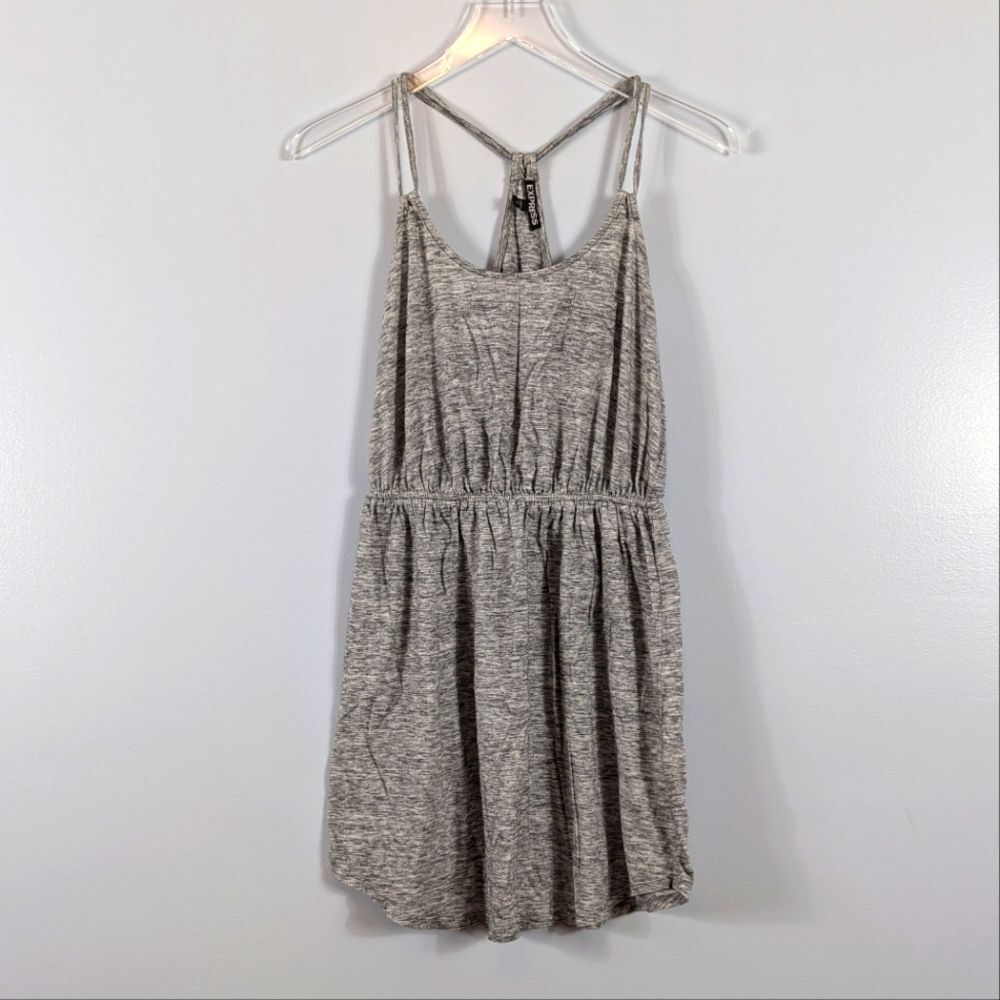 Express Racer Back Dress Women's Small Gray